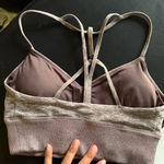 Alo Yoga  heathered grey lavender Sports Bra Photo 4