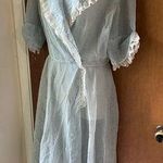 50s Bridgerton blue midi dress Size M Photo 0