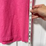 Lilly Pulitzer Pink Lana Slub Top Womens Medium Pima Cotton Shirt Ruched Sleeve Photo 4
