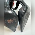 Sergio Rossi Black Pointy Toe Ankle Strap Leather Heels Pumps size 37 6.5 Photo 15