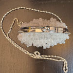 Dainty White Beaded Clutch Photo 0