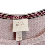 Knox Rose  Waffle Knit Pullover Henley Boho Hippie Sweatshirt Photo 3