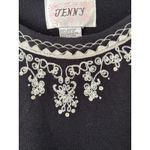Jenny's Black Embroidered Embellished Knit Cardigan Sweater &‎ Sweater Shirt XL Photo 1