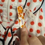 Maeve  White and Orange Polkadot Halter Dress with Black Trim Size 0 Photo 2