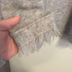 Free People Wool Blend Irresistible Fringe Trim Oversized Grey Sweater Size XS Photo 2