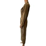 Foxy Lady Vintage 70s Green Military Utility Cargo Outdoor Khaki Maxi Dress Size 10 Photo 4