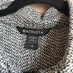 Athleta  Textured Shirt Jacket Black White Herringbone Sz M Photo 3