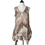 LOGO By Lori Goldstein  Ruffle Hem Top‎ Womens S Sheer Flowy Sleeveless BOHO Photo 13