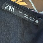 ZARA  FLORAL PEASANT DRESS WITH GOLD ACCENTS SZ: L Photo 5