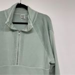 PINK - Victoria's Secret Pink Victoria Secret Moss Green Quarter Zip Pullover Sweater Oversized Womens S Photo 3