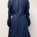 Parker Fletcher Ruched Sleeve Dress Navy Size M Photo 1