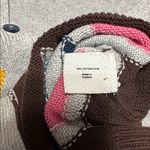 Ingrid Hass Multicolor Diamond Pattern Cardigan Gray Size M Photo 4