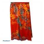 MSK Red Floral Blouson Belted Maxi Dress Ankle Length Sleeveless Size 8 Photo 10