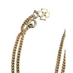 Ann Taylor Long Necklace Pendant Gold Tone Black Clear Smoky Rhinestones MCM Gat Photo 2