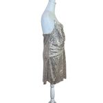 ZARA Silver Sequin Mini Cocktail Dress Faux Wrap Party Festive Slinky Sexy Y2K Sz XS Photo 3