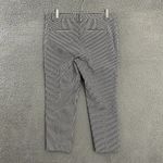 Ann Taylor Pants Women 12 Navy White Striped Seersucker Ankle Photo 4