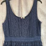 AUW  Navy Blue Sleeveless Lace Scoop Neck Mini Dress | Size XL Photo 2
