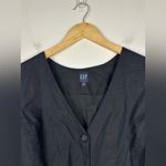 Gap  Black Linen Cotton Cropped V Neck Vest Top Women’s Sz XL Photo 2