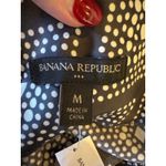 Banana Republic Dress Women Medium Black White Geometric Print Satin Slip Midi Photo 11