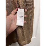 Etcetera CNS) NWT $218 Women's  X-Large Carmel‎ Brown Long Sleeve Sweater Sheen Photo 3