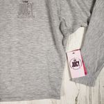 Juicy Couture NWT Juicy by  Grey Oversized Embroidered Top Women's Size XS Photo 2