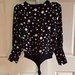 Lovers + Friends  Enzo Polka Dot Bodysuit Blouse Xs a14 Photo 3
