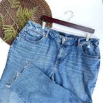 Talbots Womens Jeans Denim Blue Everyday Relaxed Jeans Distressed Cut Hem 16 Photo 0