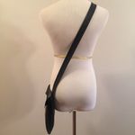 Rubber Crossbody Bag Vault Clasp Flap Black Blue Industrial Unique Purse 10x8.5 Photo 9