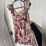 Abercrombie & Fitch NWT Off the shoulder pink floral smocked dress large Petite Photo 7