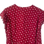 Rails Koreen Wrap Dress Women's L Red Wildflower Floral Short Sleeve Ruffle Hem Photo 9