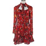Alexis Morgana Ruffle-Tiered Floral Print Mini Dress Sz Small Photo 2