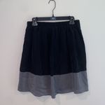 Madewell  black gray silk blend pleated skirt Photo 7