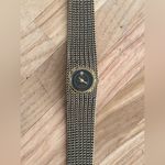 Bulova  Ladies Watch Rare Vintage Mesh Bracelet Diamond in Black Dial Photo 3