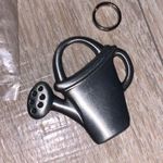 NWT Silver watering can gardening key ring Photo 1