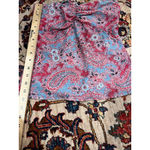 Ralph Lauren  Paisley Tankini Top Blue Red Lace-Up Strapless Swim Size M Photo 3