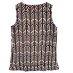 Banana Republic Outlet Chevron Print Brown Beading Sleeveless Blouse Top XS Photo 2