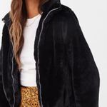 Forever 21 Black faux fur zip up jacket Photo 2