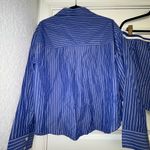 Caroline Constas New,  Stripe Print Shirt and Short Sleepwear Set Size M  Photo 7