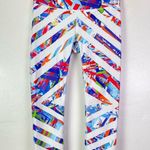 Athleta Cropped Graphic Multicolored Leggings Tights 21” Size Small Like New Photo 2