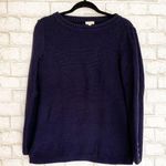 Talbots  100% Cotton Navy Blue Knit Sweater Medium Photo 0