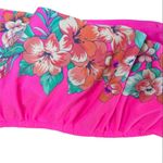 American Eagle Outfitters Pink Bandeau Strapless Floral Print Bikini Top Size XL Photo 1