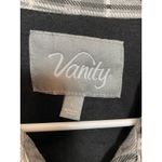 LY2K VANITY Pea Coat Plaid‎ Large Jacket Gray Button Peacoat Collared Photo 3