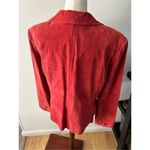 Alfani  red/orange suede leather jacket size L Photo 2