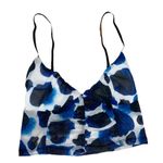 Garage blue and white sweetheart mesh cami Photo 0