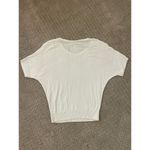 Tre Boutique White Short Sleeve Dolman Sweater S/M Photo 5