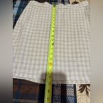 Max Studio plaid Beige linen mix A-Line Semi Wrapped Skirt NWT Photo 8