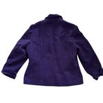 Coldwater Creek Womens Deep Purple Lined Zip Pocket Blazer Professional Chic Photo 2