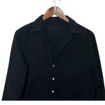 Frank & Eileen Ireland Romper Long Sleeve Playsuit Women’s Medium Black Linen Photo 3