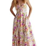 Favorite Daughter The Halting Traffic Dress Oahu Watercolor White Size 16 Photo 0