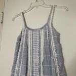 Jonathan Simkhai Blue plaid tank shift lace trim dress size Small Photo 1